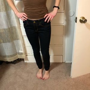 dark wash straight leg jeans